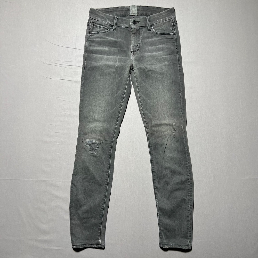 Mother Women's Gray The‎ Looker Last Chance Saloon Distressed Jeans Size 25